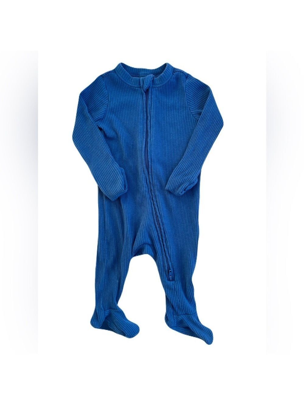 Old Navy Blue Ribbed Footie One Piece